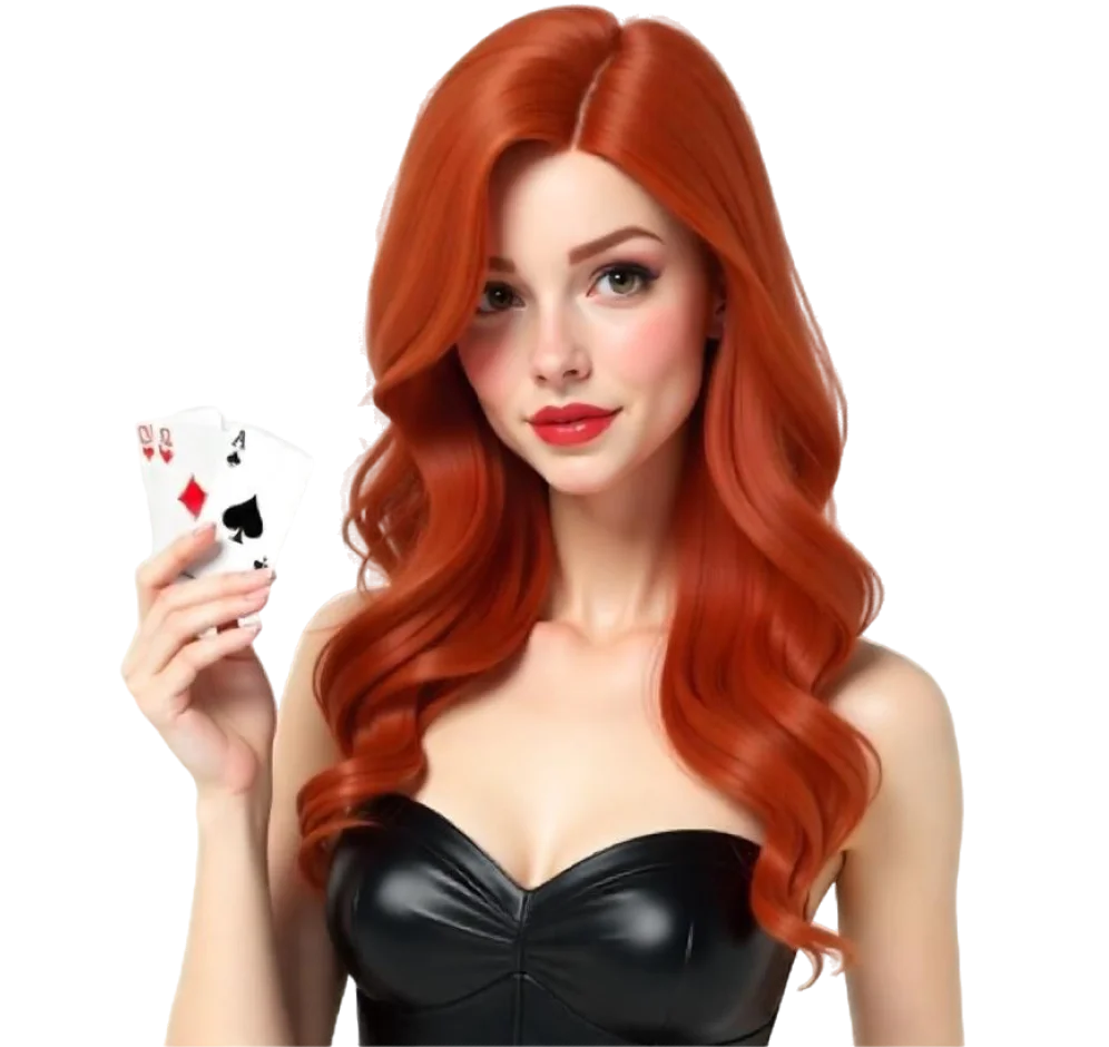 Crupiê com cartas de jogo
